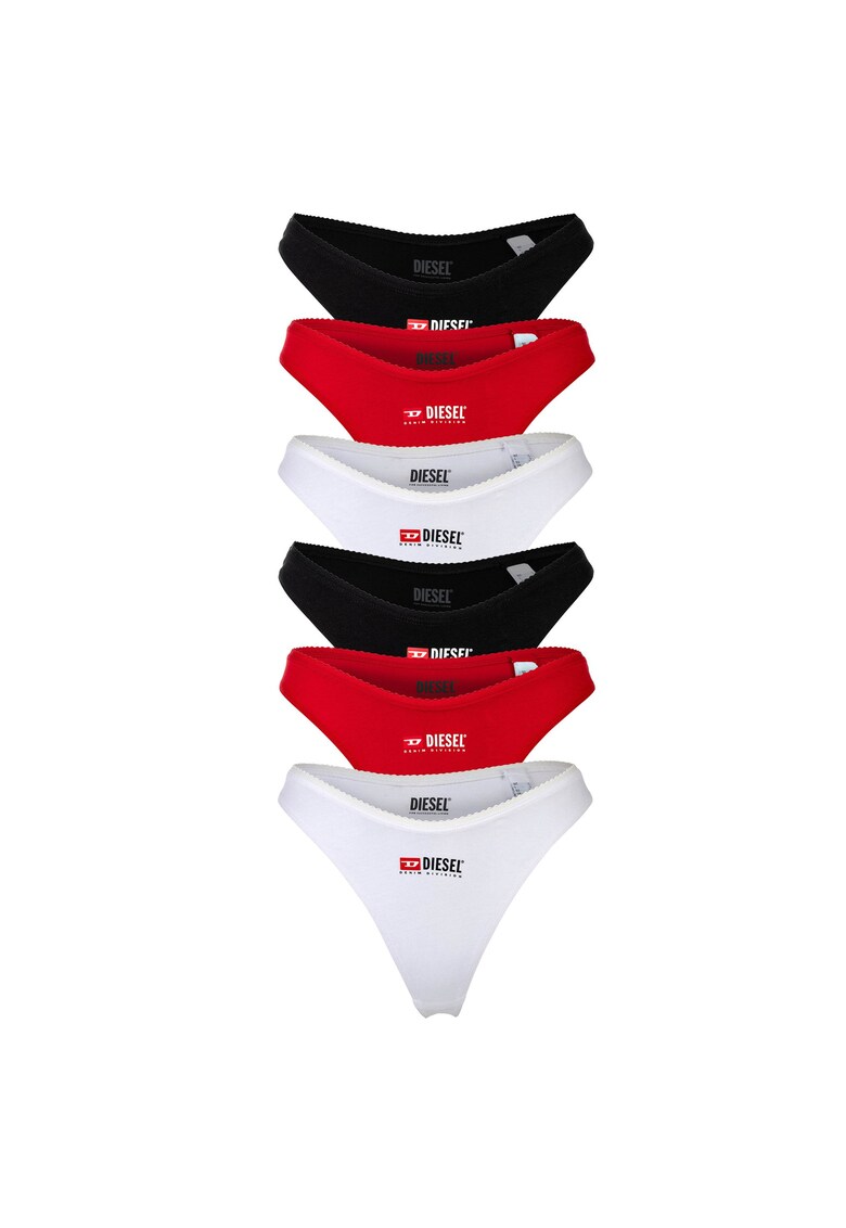 Set de chiloti tanga punchy d-core – 6 perechi – roșu/alb/negru – Diesel Set de chiloti tanga punchy d-core – 6 perechi – roșu/alb/negru – Diesel