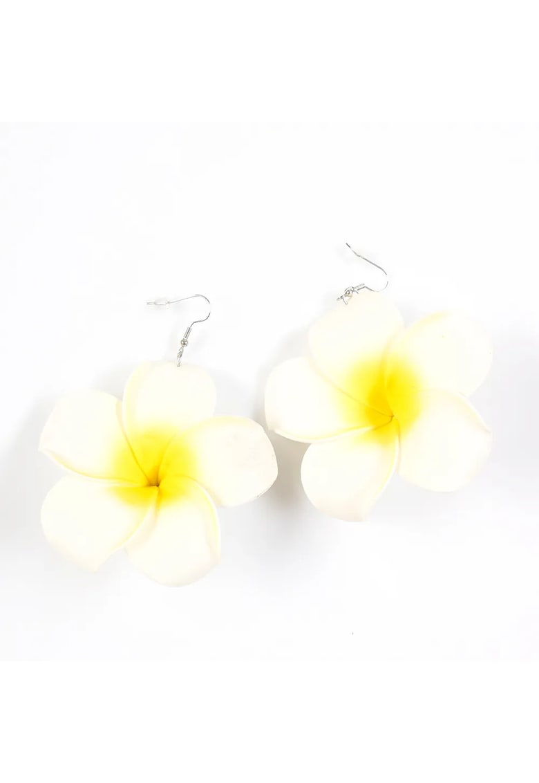 Cercei albi in forma de floare -  Paris