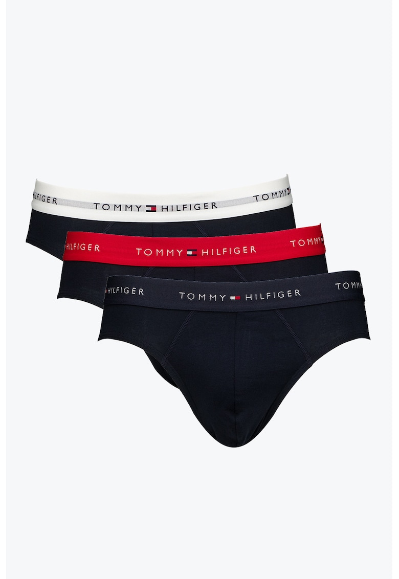 Set de chiloti cu banda logo in talie - 3 piese