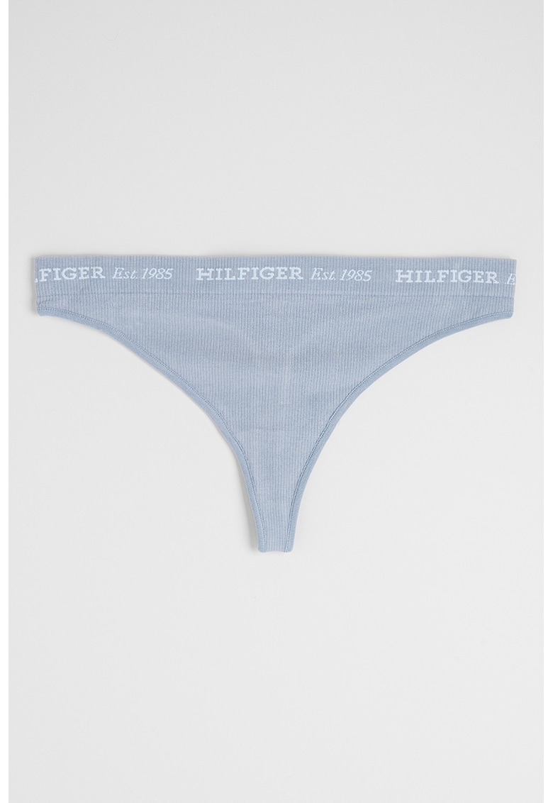 Chiloti tanga din amestec de bumbac cu banda logo Chiloti tanga din amestec de bumbac cu banda logo