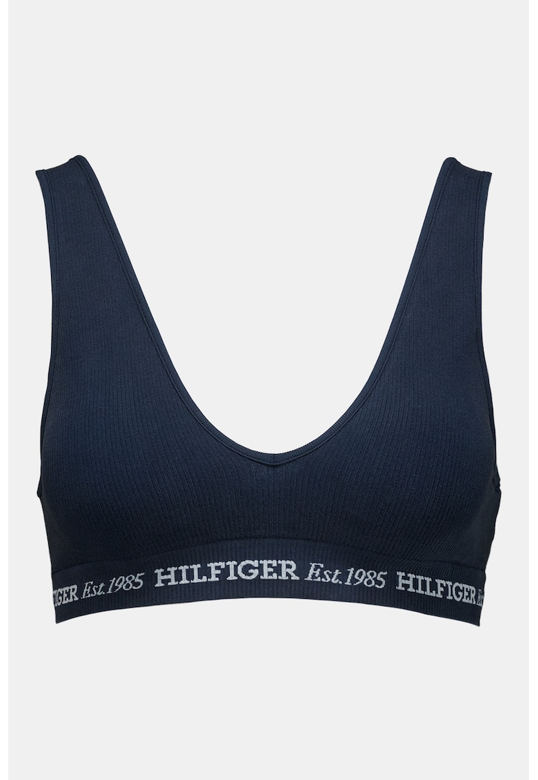 Bustiera din amestec de bumbac cu banda logo