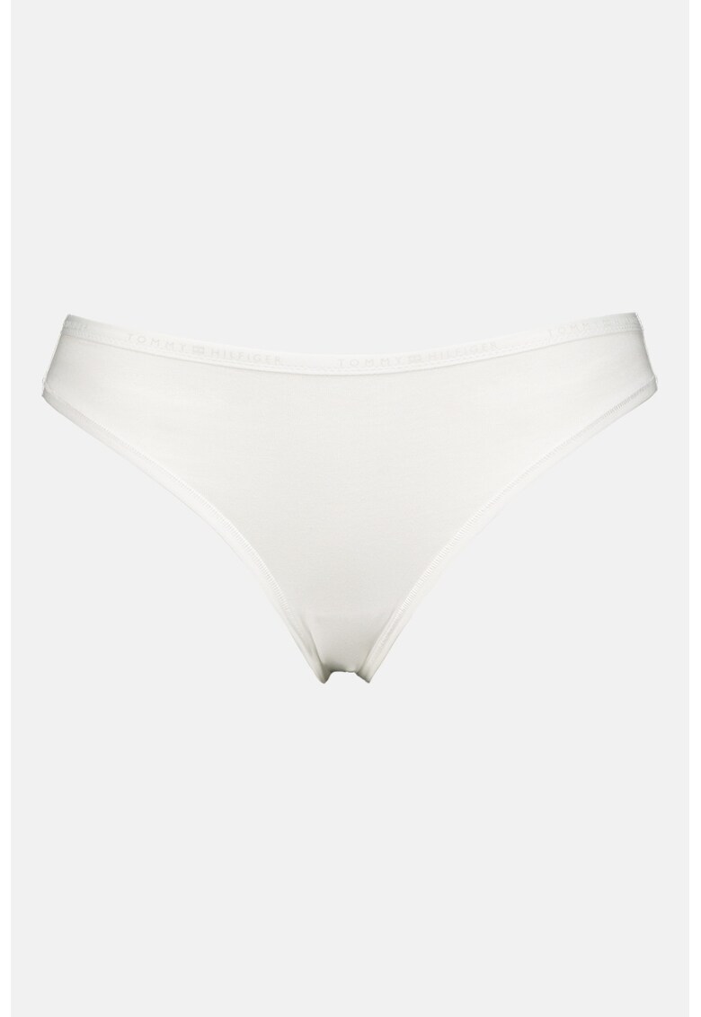 Chiloti cu banda logo in talie - Alb