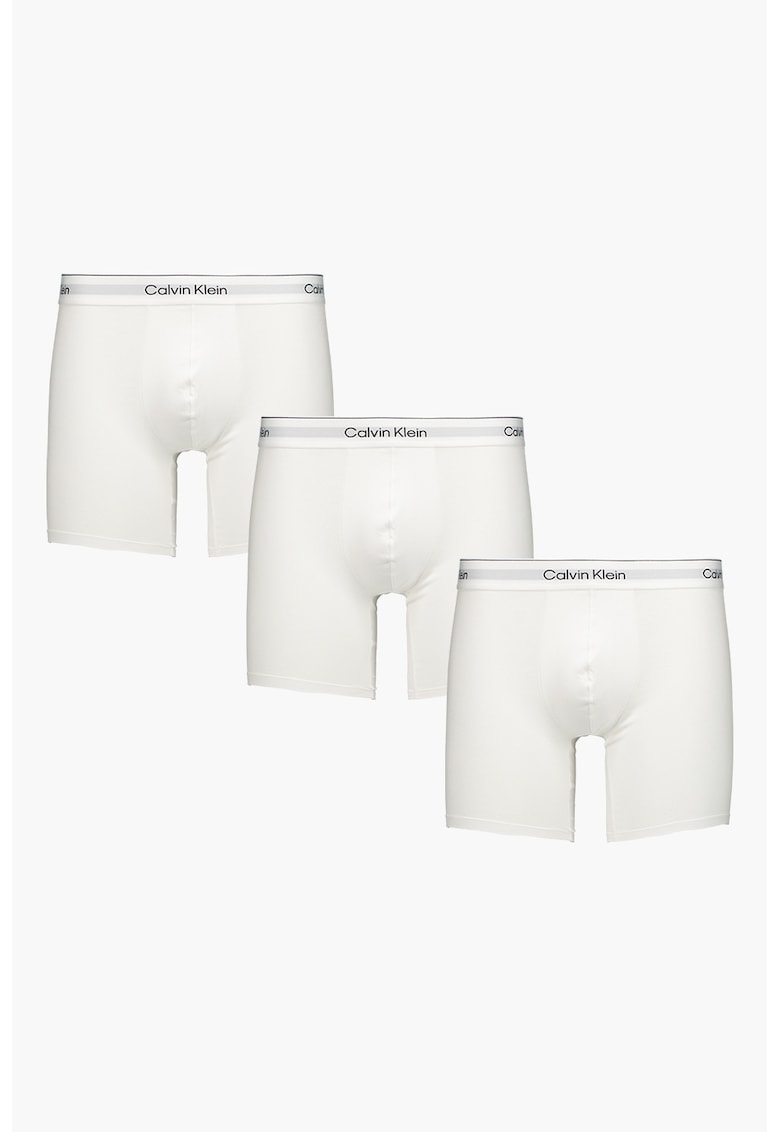 Set de boxeri din amestec de bumbac - 3 perechi - Alb