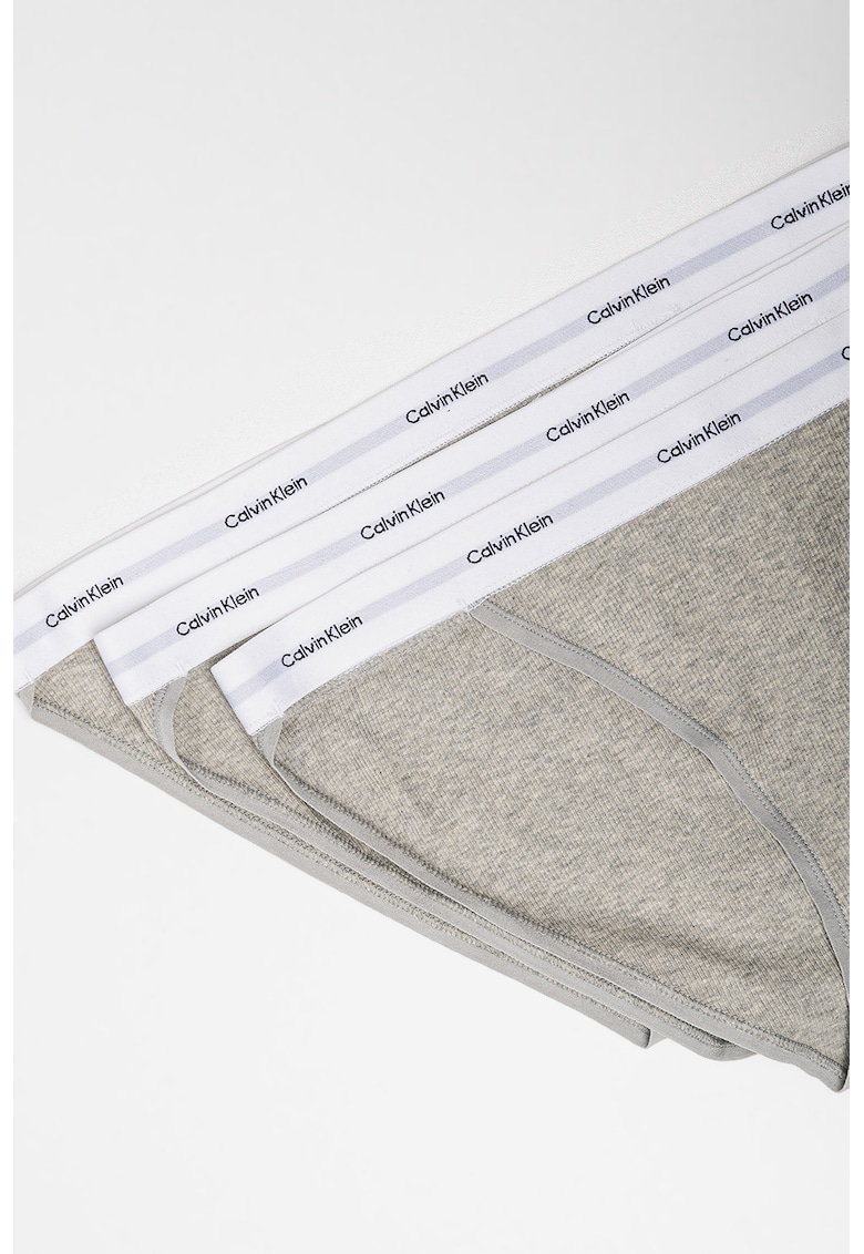 Set de chiloti din amestec de bumbac cu logo in talie - 3 perechi Set de chiloti din amestec de bumbac cu logo in talie - 3 perechi