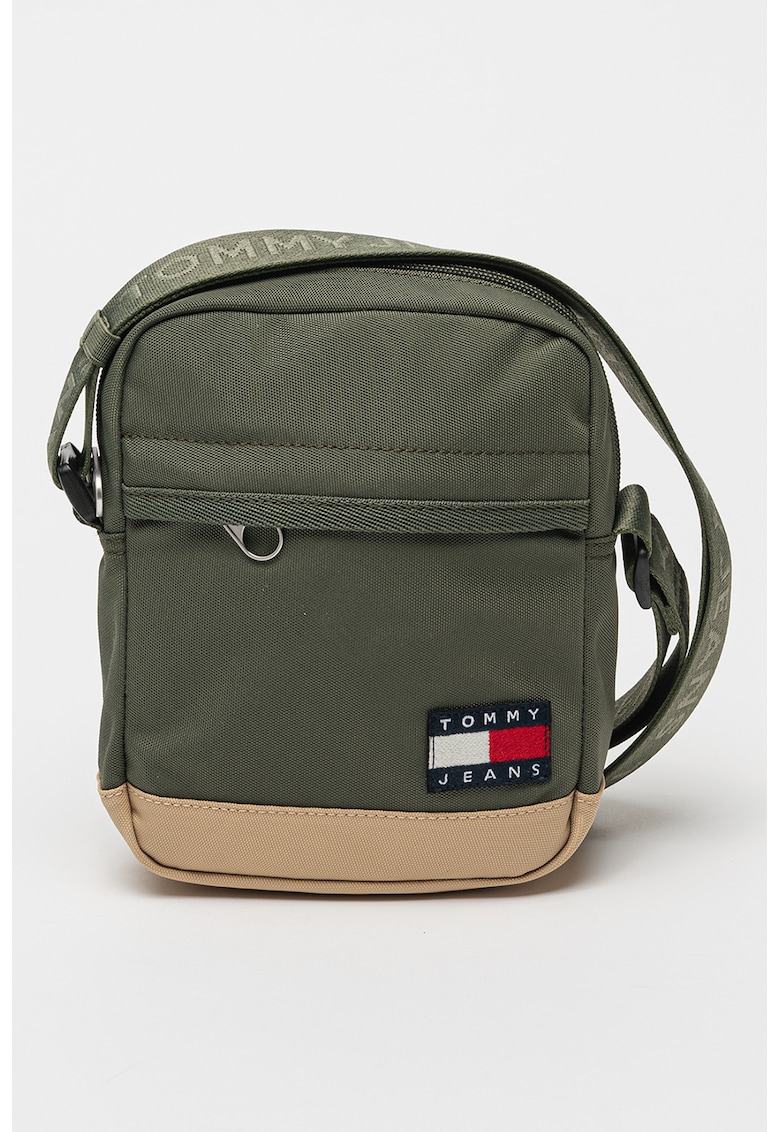 Geanta crossbody din material textil cu logo