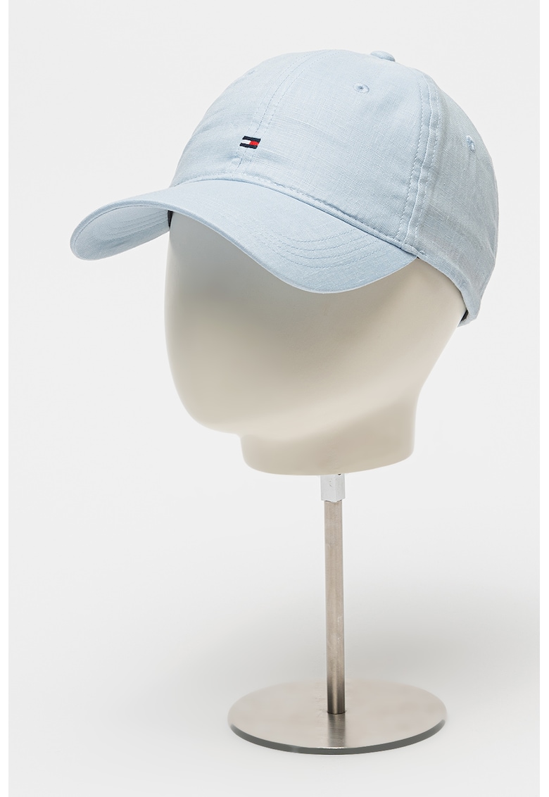 Sapca ajustabila din in - Albastru glaciar