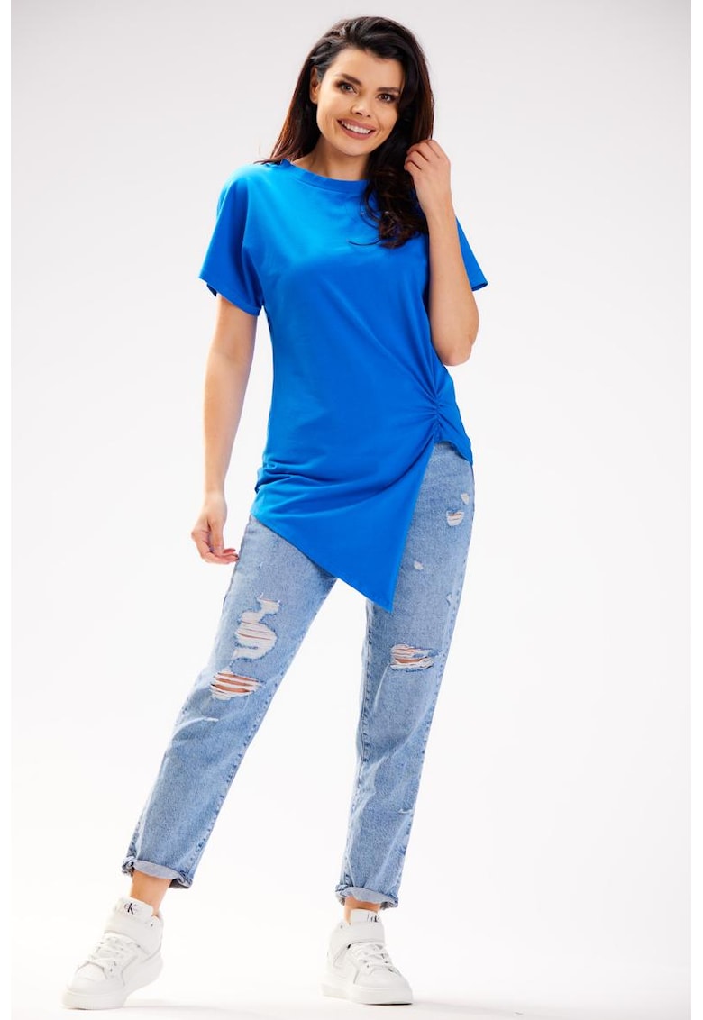 Bluza din bumbac - cu decolteu rotund -