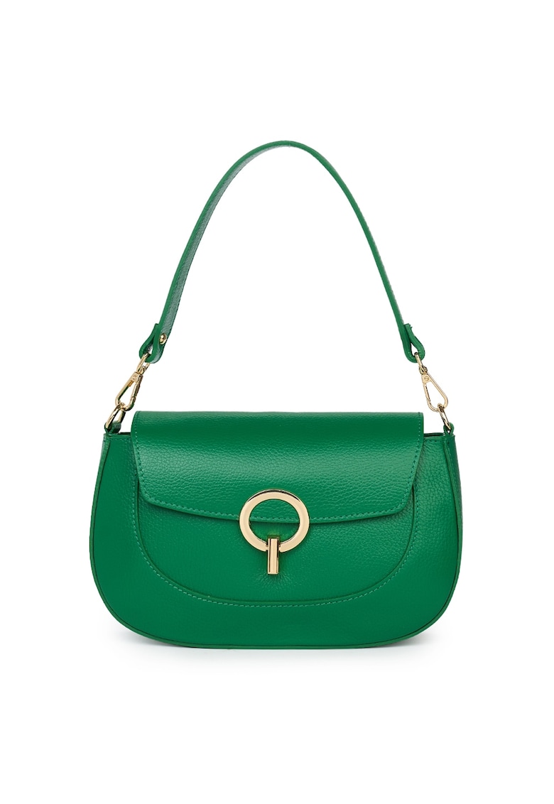 Geanta dama din piele naturala Rosalia gri - Verde