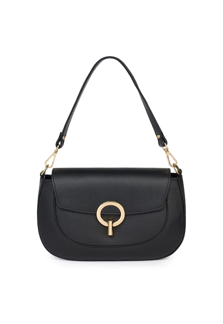 Geanta dama din piele naturala Rosalia gri - Negru