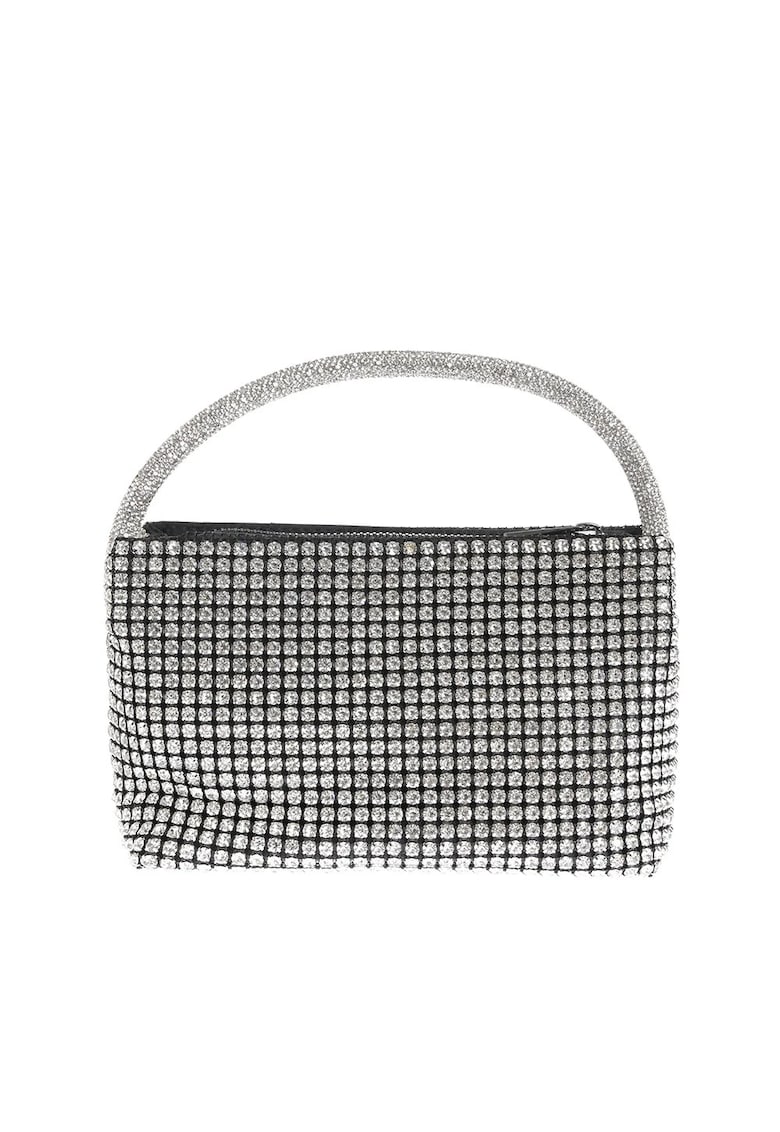 Geanta plic cu pietre acrilice si bareta din lant