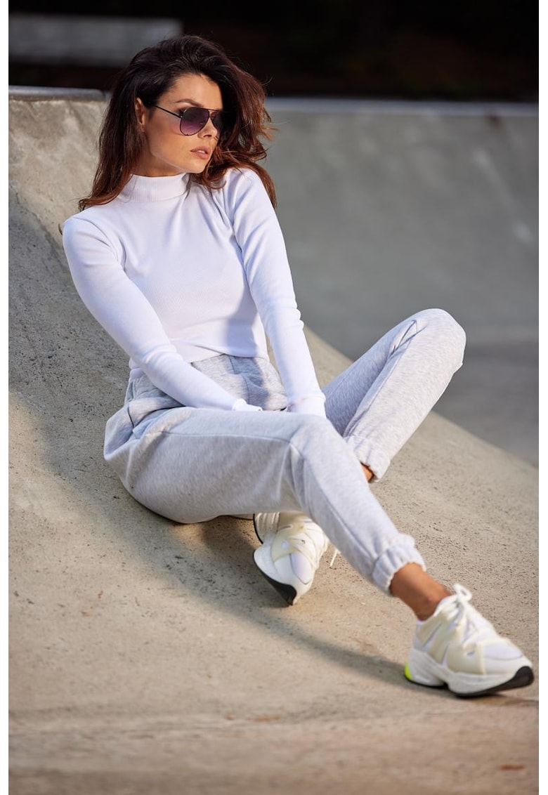 Pantaloni din bumbac cu talie elastica