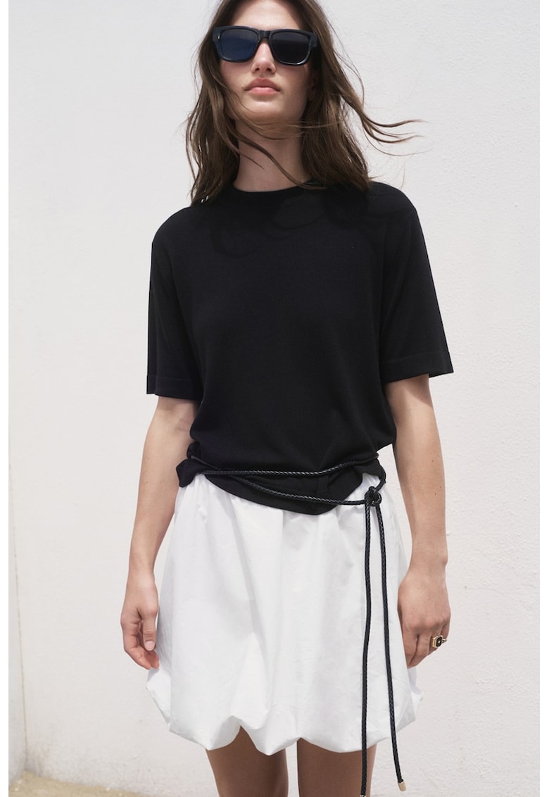 Pulover lejer cu maneci scurte