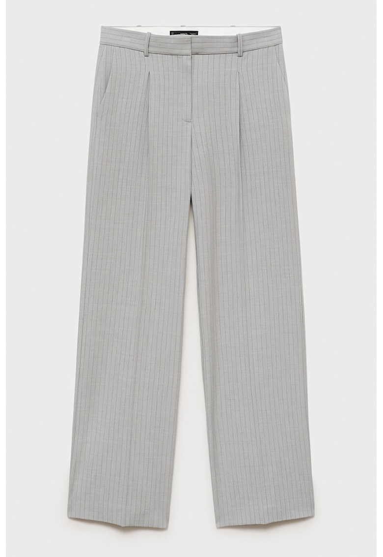 Mango Pantaloni drepti - Gri inchis