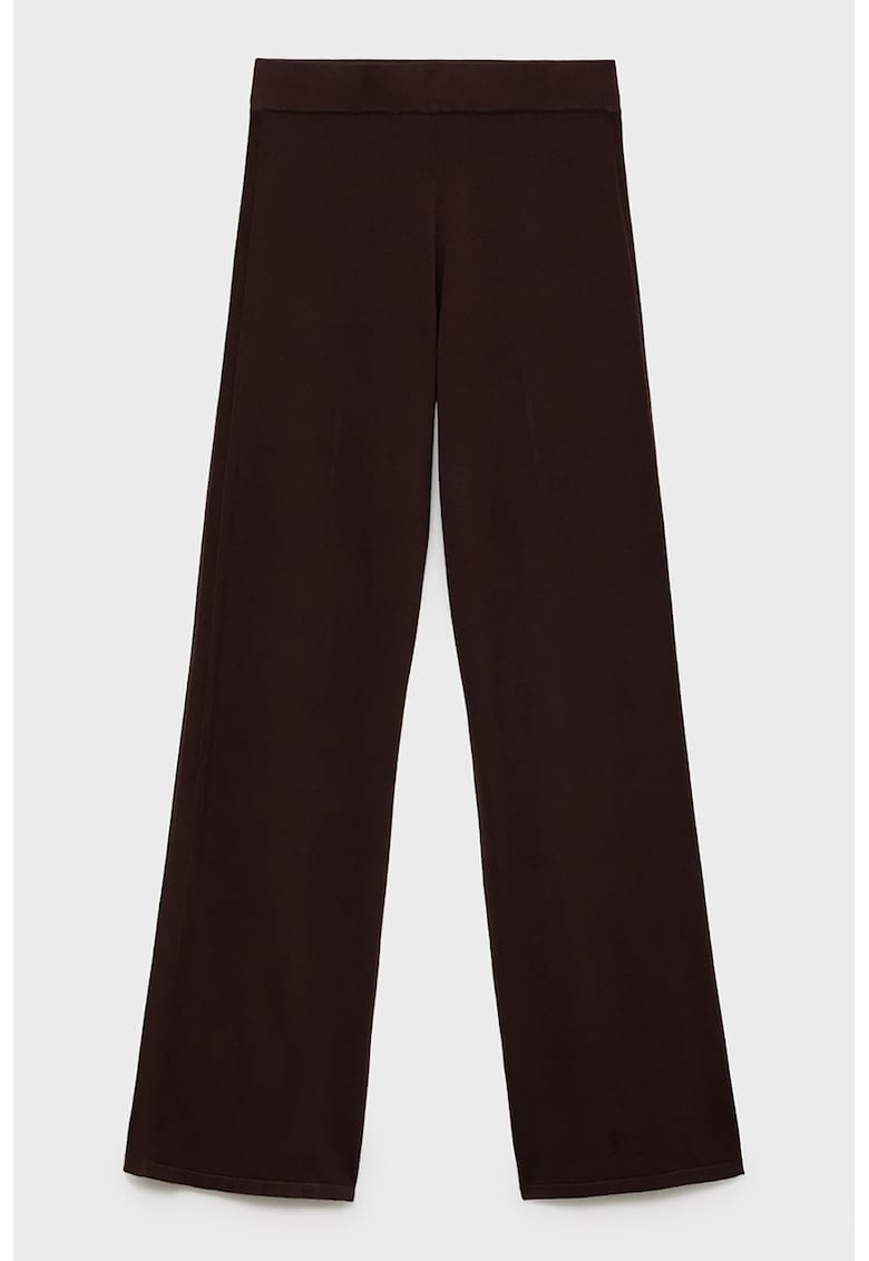 Pantaloni bootcut cu talie inalta - Maro inchis