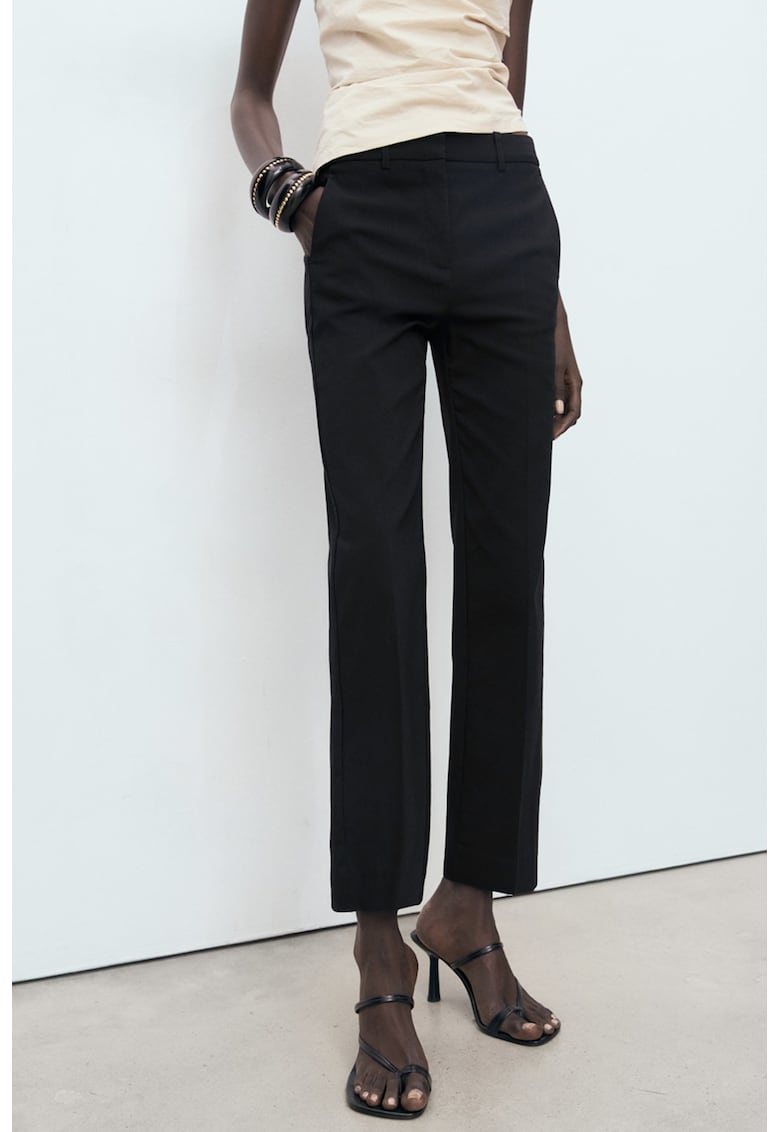 Mango Pantaloni Chino drepti - Negru