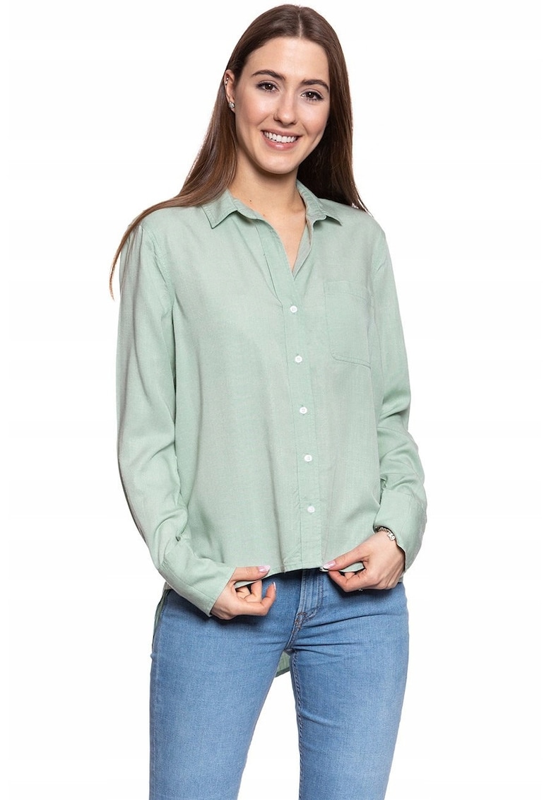 Camasa Dama - Elisa Solid Lyocell - Slim Fit - Inchidere: Nasturi - Compozitie Material: 100% Lyocell - Numar Buzunare: 1 - Verde
