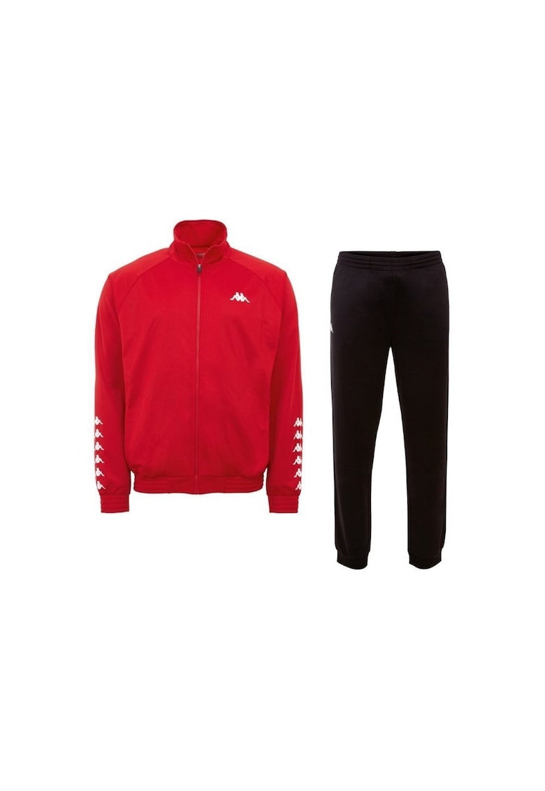 Trening Till - rosu/negru - hanorac cu fermoar - pantaloni largi - poliester