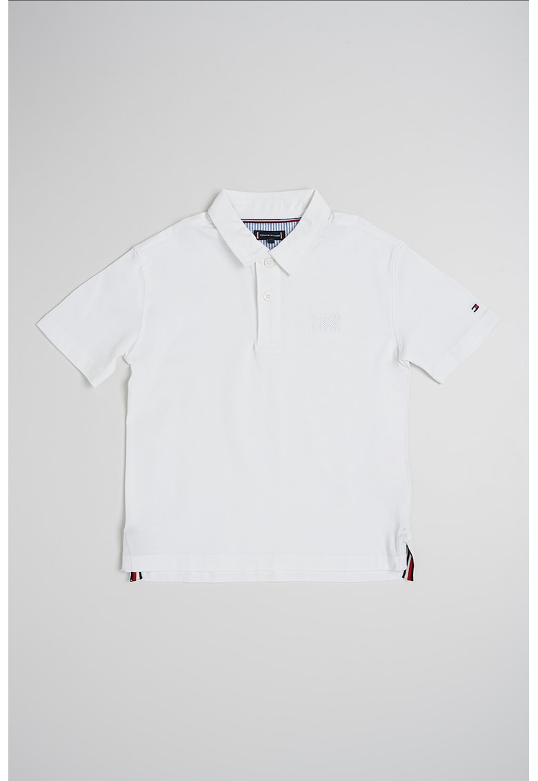 Tricou polo de bumbac - Alb optic