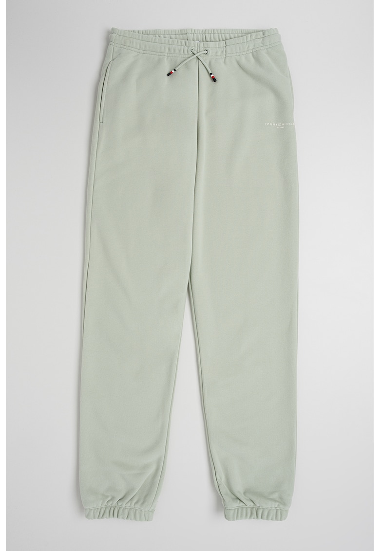 Pantaloni de trening din amestec de bumbac cu snur ajustabil