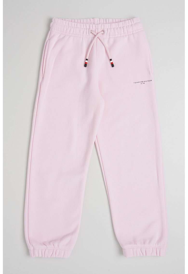 Pantaloni de trening din amestec de bumbac cu snur ajustabil