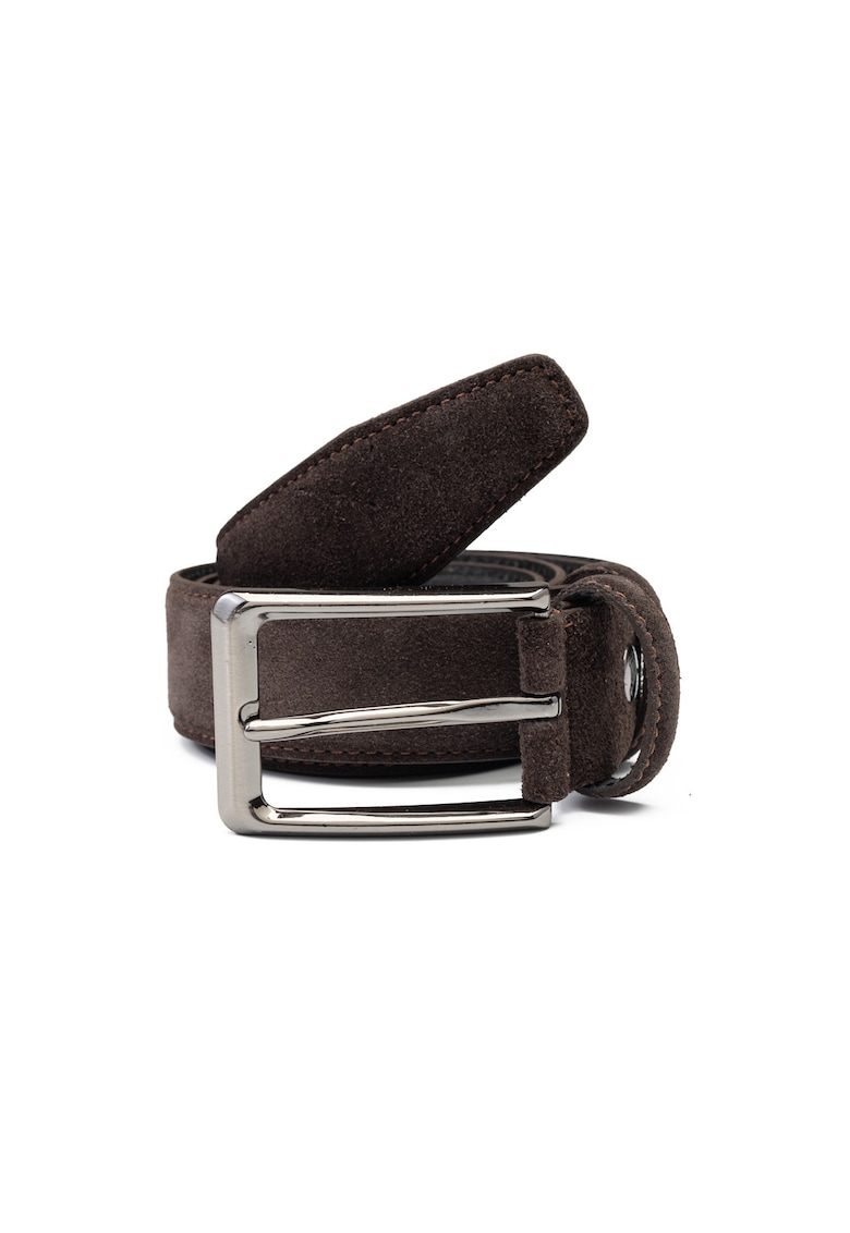 Curea din piele naturala Simple Line - Maro