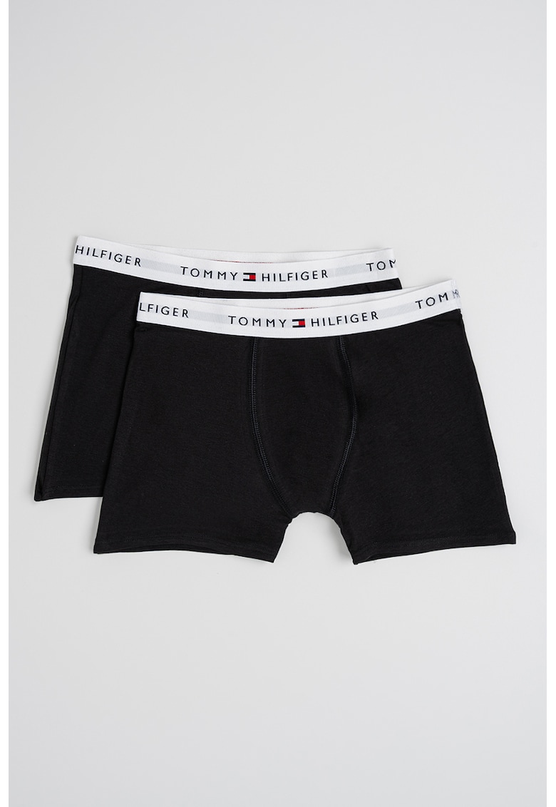 Set de boxeri din amestec de bumbac cu logo in talie - 2 perechi