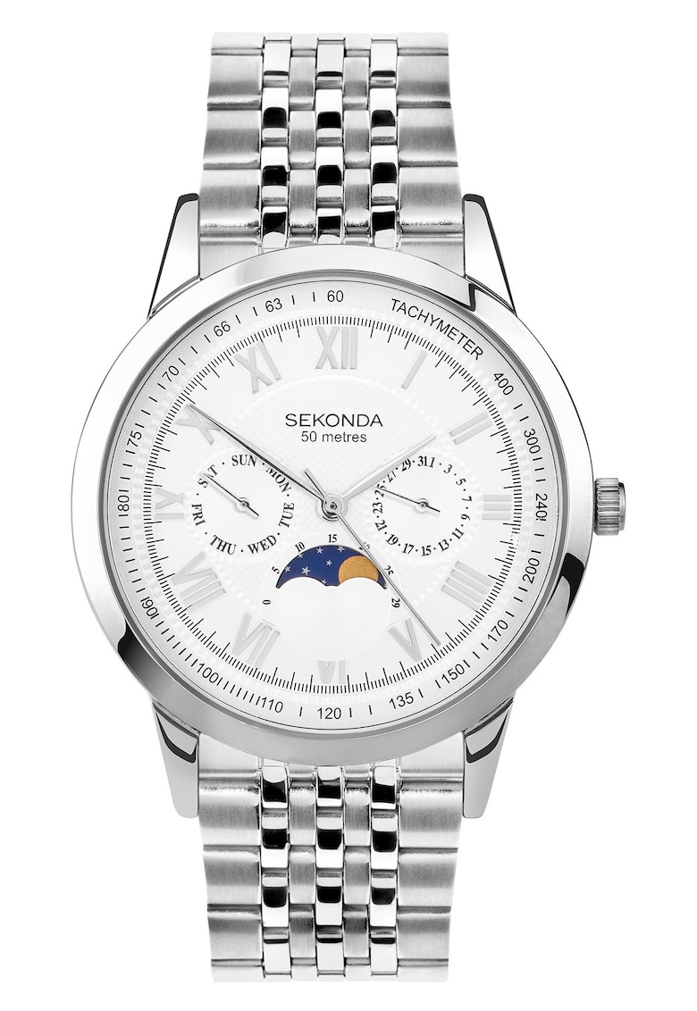 Ceas barbati - Quartz - Argintiu