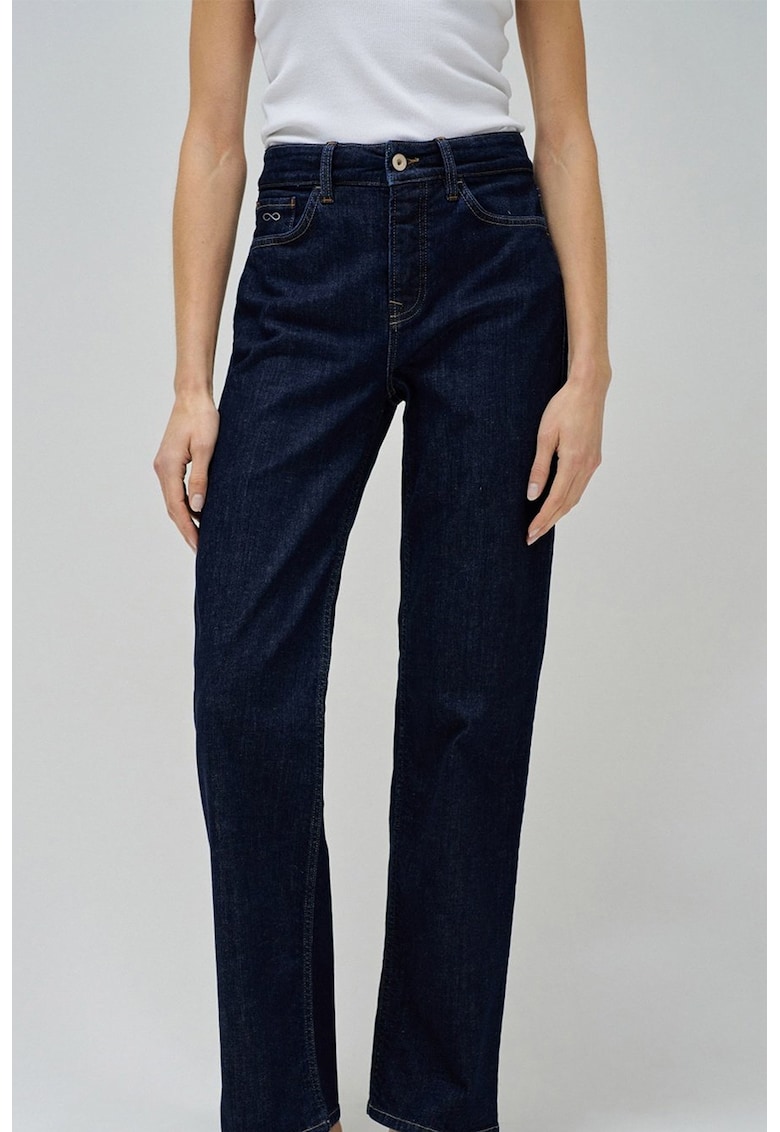 Blugi din denim cu croiala ampla