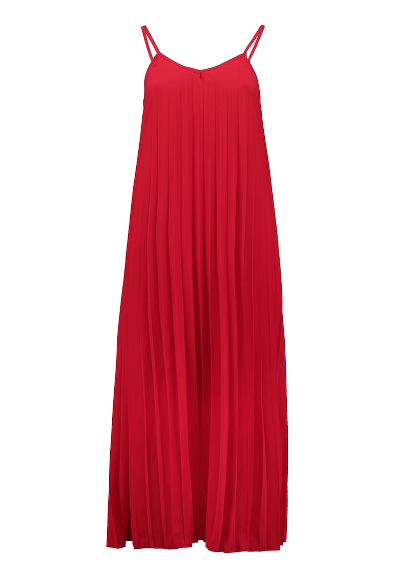 Rochie midi fara maneci - Rosu vermillion