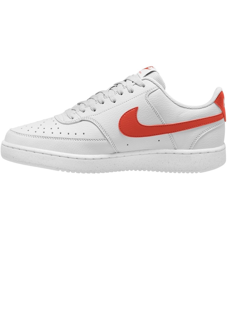 Tenisi sport Court Vision - alb - sintetic - profil redus - talpa din cauciuc -