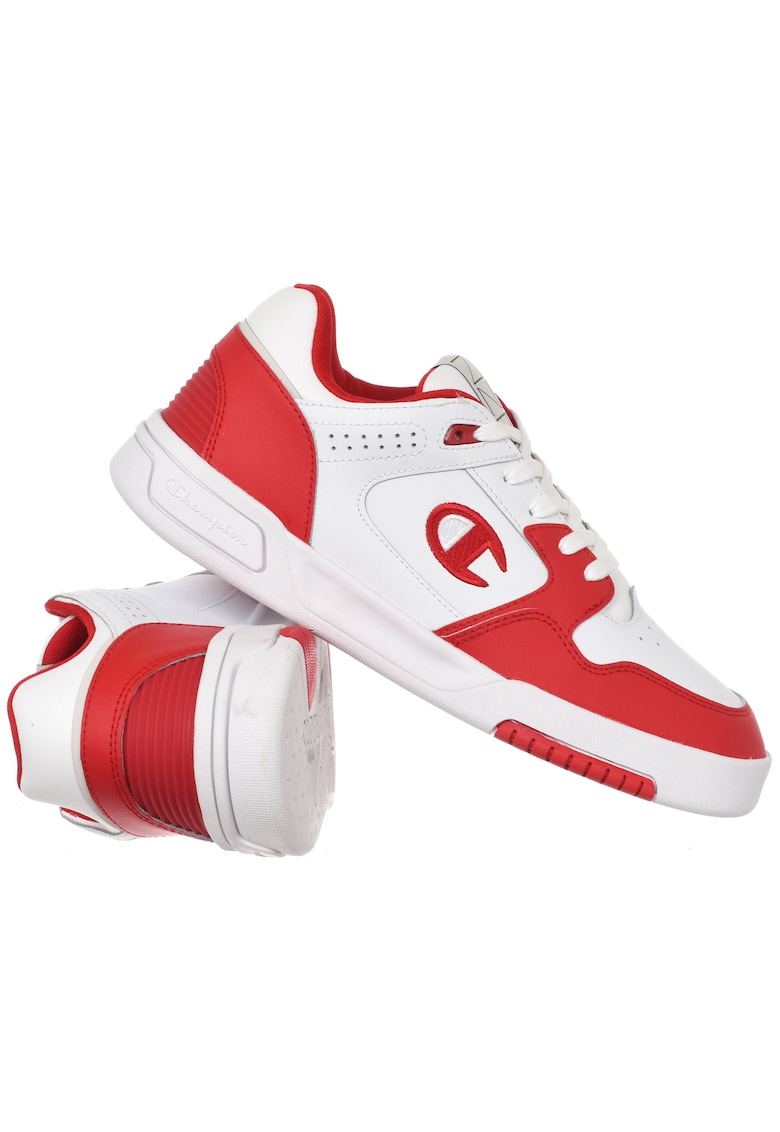 Pantofi sport barbati - 47 -5 - culoare alb rosu - piele naturala si material sintetic -