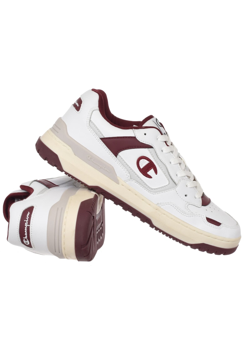 Incaltaminte sport barbati - Z89 LOW - alb - visiniu - piele naturala - material textil sintetic -