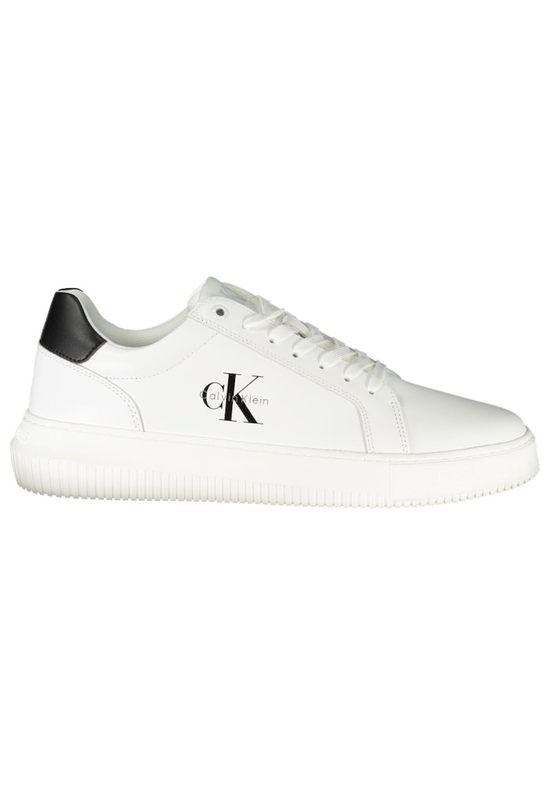 Sneakers barbati Chunky Cupsole - Alb si detalii negre