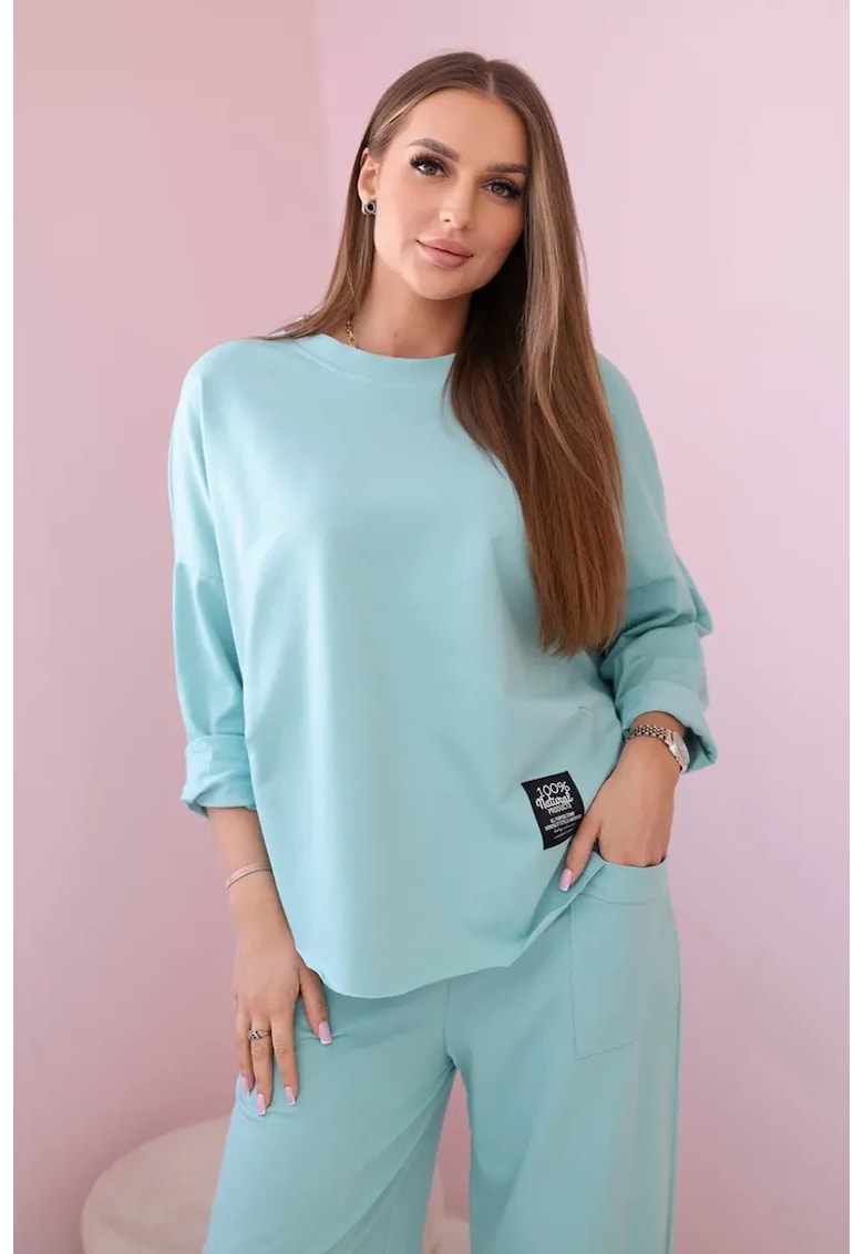 Salopeta cu dungi crem și bleumarin PA617