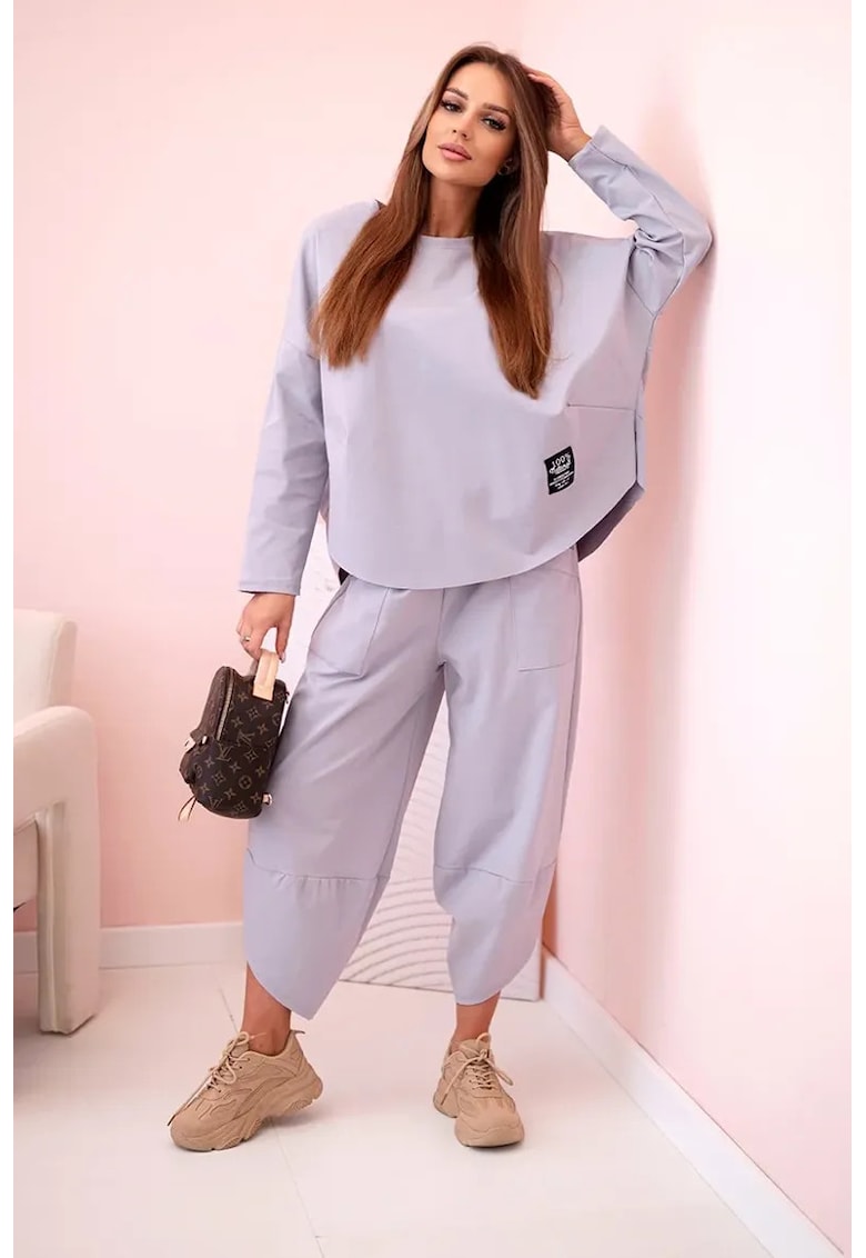 Set de hanorac cu model si pantaloni -