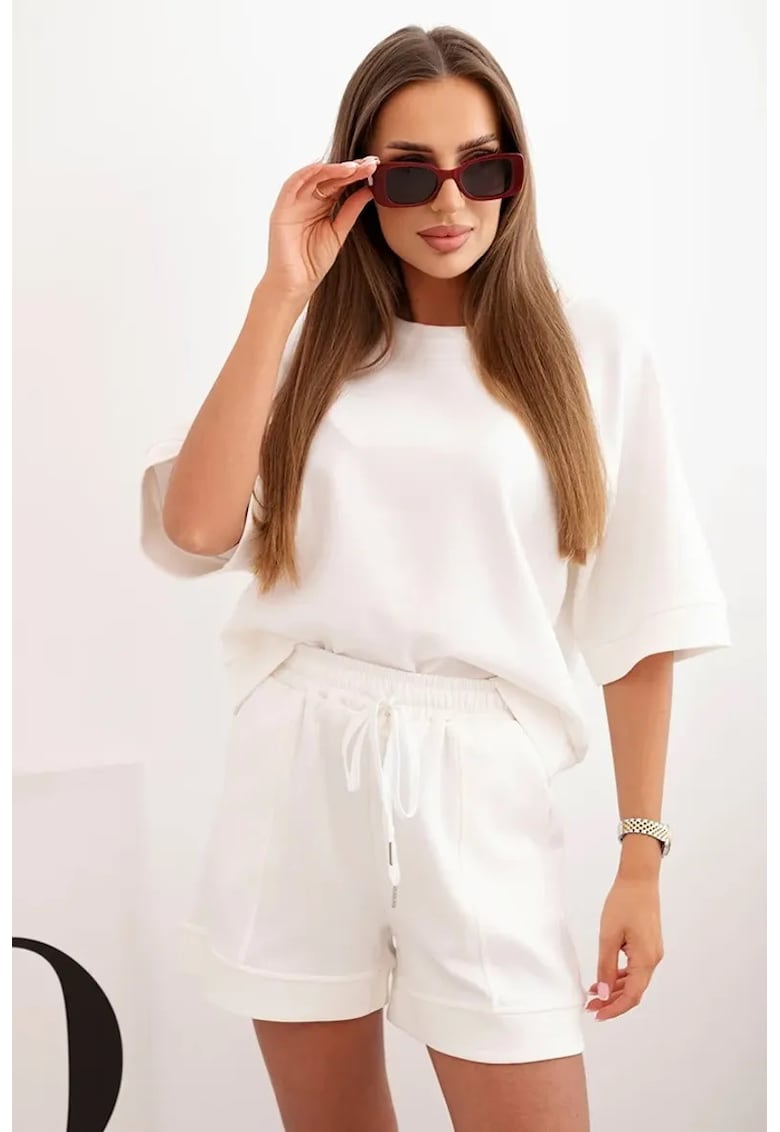 Set de bluza cu maneci scurte si pantaloni scurti -