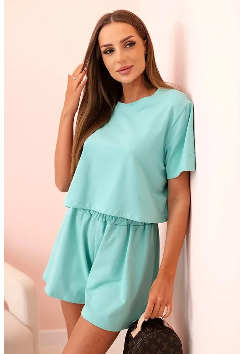 Set de tricou si pantaloni cu croiala ampla -