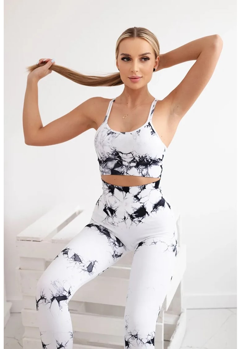 Set fitness cu bustiera si colanti push-up -