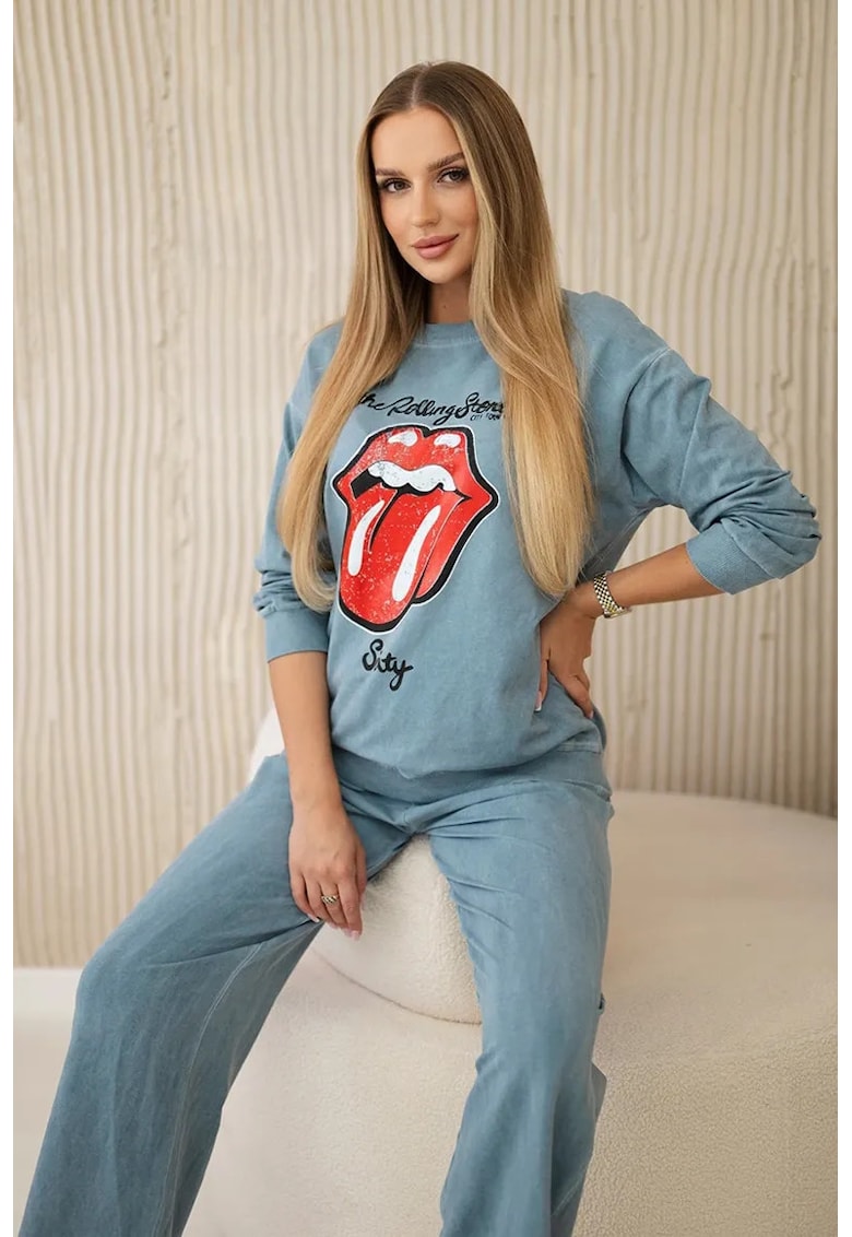 Set de bluza de trening cu imprimeu si pantaloni -