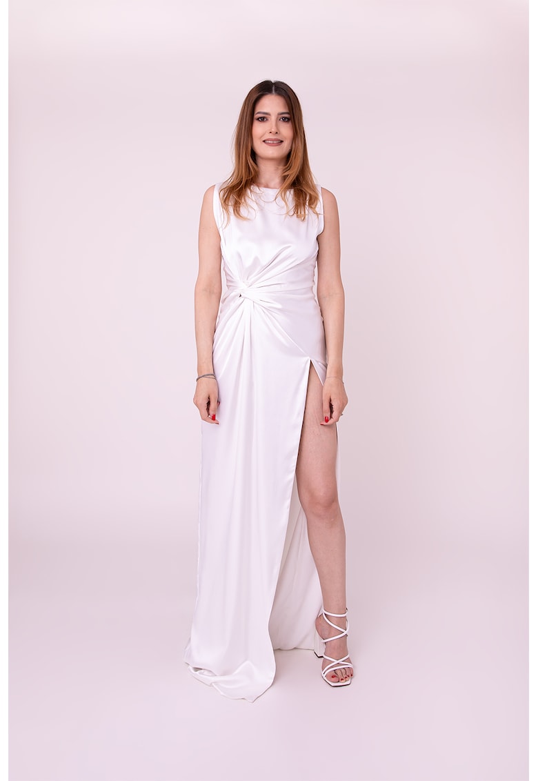 Rochie cu slit lateral Forever Mine - Alb