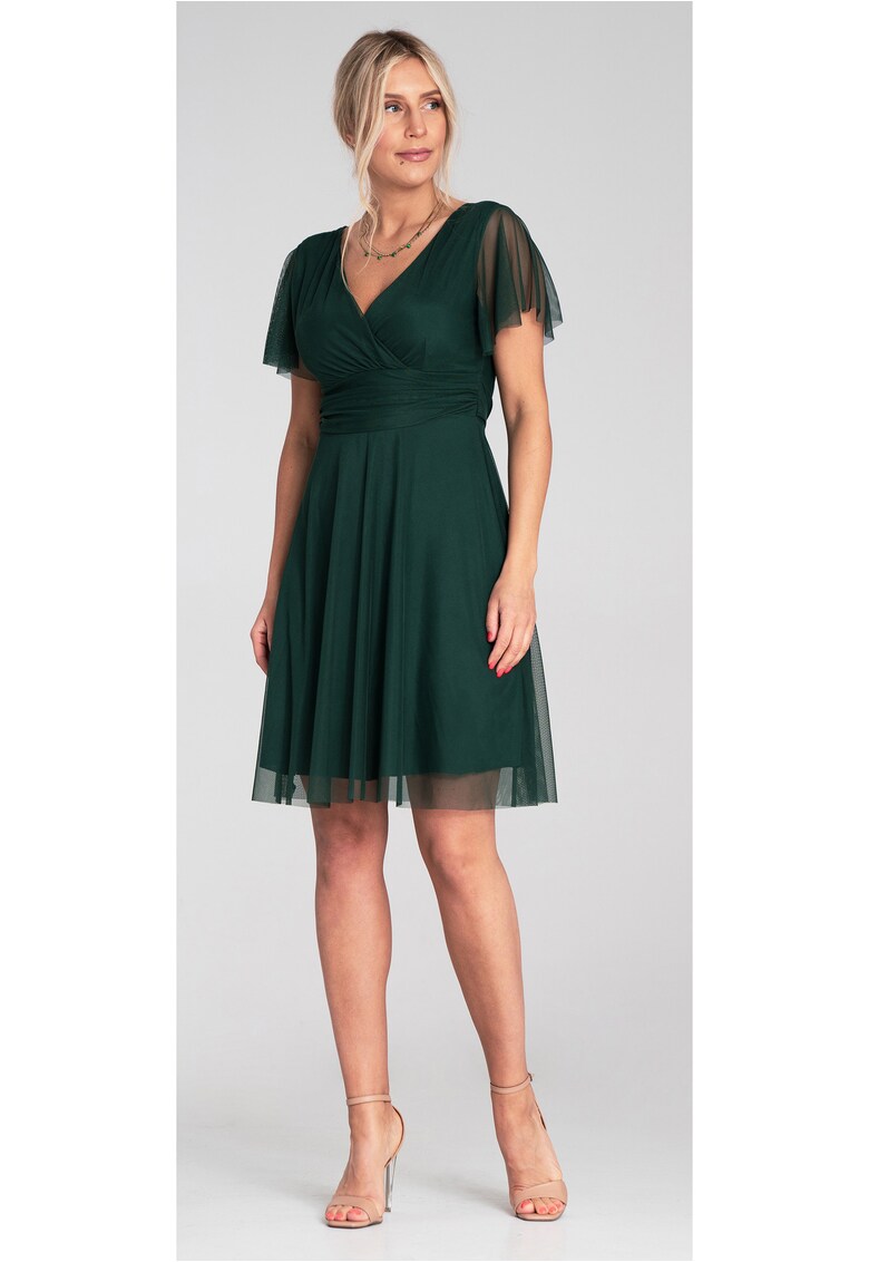 Rochie verde - din plasa - rochie de petrecere -