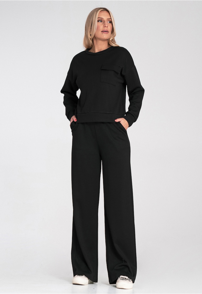 Set trening dama croi larg - negru - material confortabil