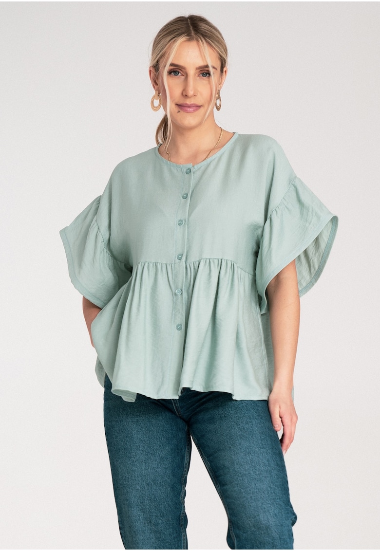 Bluza dama - menta - croi lejer - bumbac -