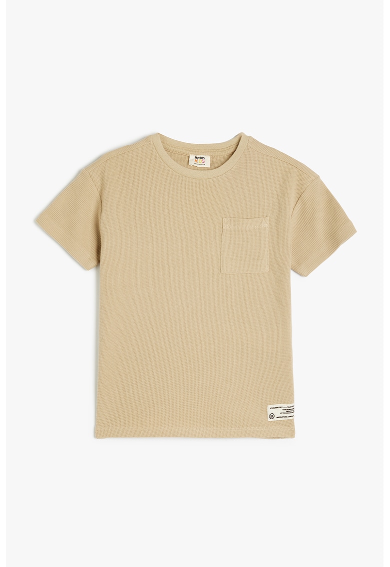 Tricou de bumbac cu buzunar pe piept Tricou de bumbac cu buzunar pe piept