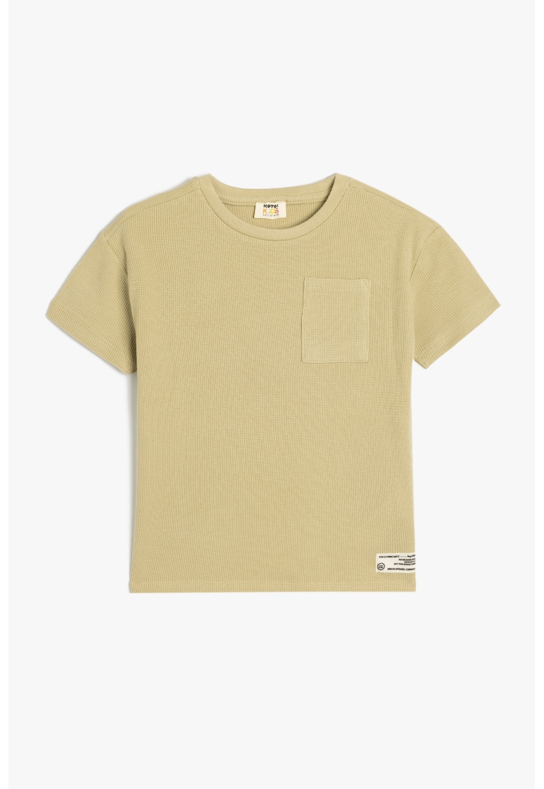 Tricou de bumbac cu buzunar pe piept Tricou de bumbac cu buzunar pe piept