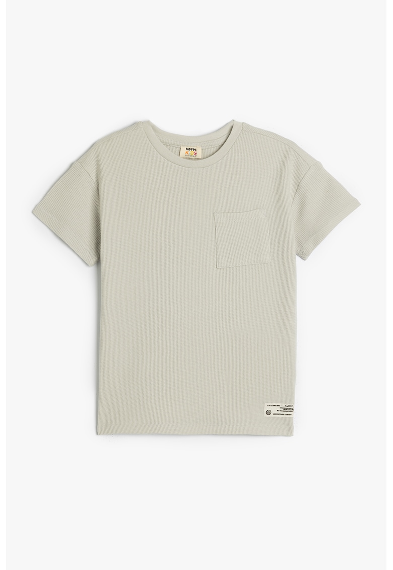 Tricou de bumbac cu buzunar pe piept Tricou de bumbac cu buzunar pe piept
