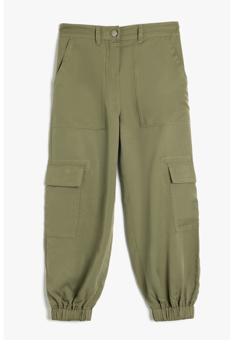 Pantaloni cargo din lyocell