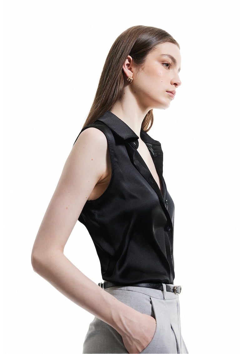 Camasa uni slim - Negru
