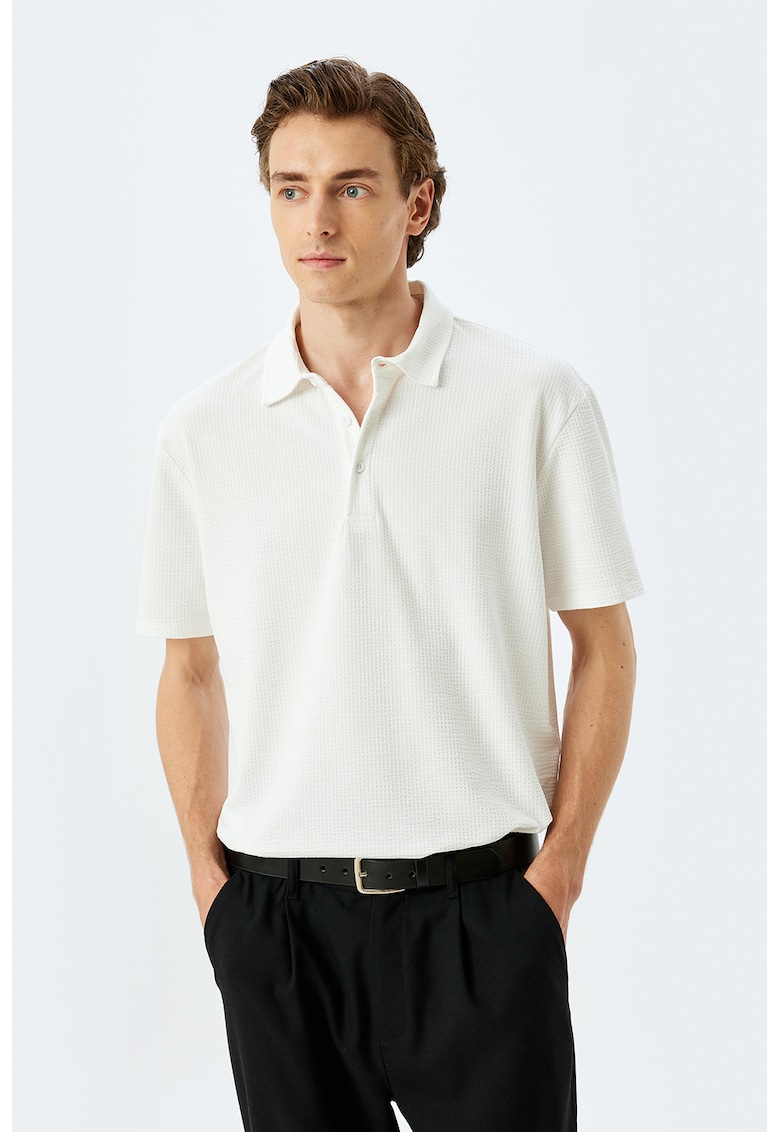 Tricou polo cu model texturat