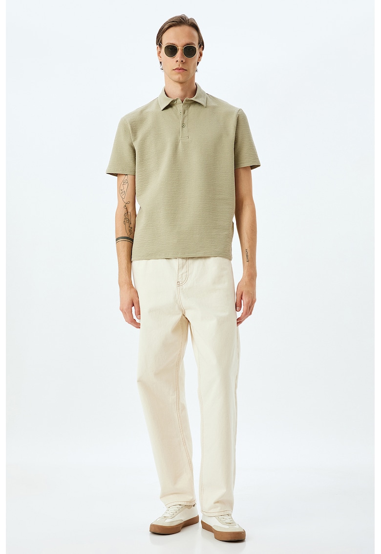 Tricou polo cu model texturat